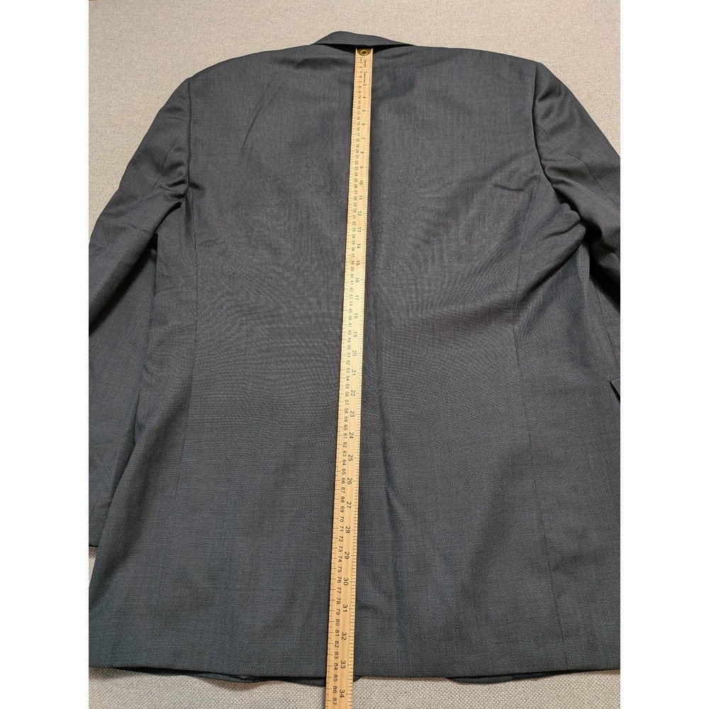 Hart Schaffner Marx Mens 2 Piece Suit Gray 46L 40x30 Union USA Made Wool Regular - Picture 13 of 16